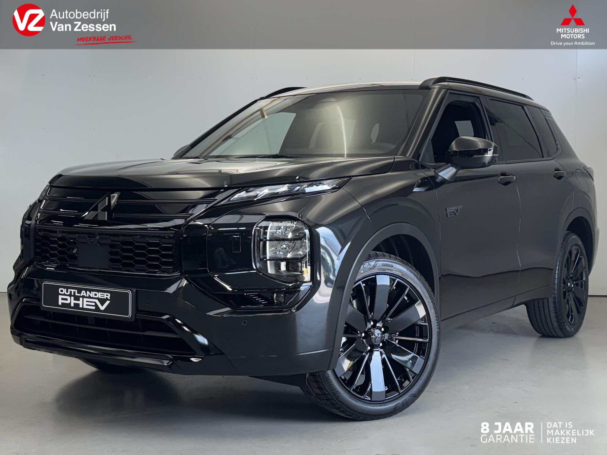 Mitsubishi Outlander 2.4 PHEV Black Edition | Actieprijs | N, Auto's, Automaat, Outlander, 4 cilinders, Zwart