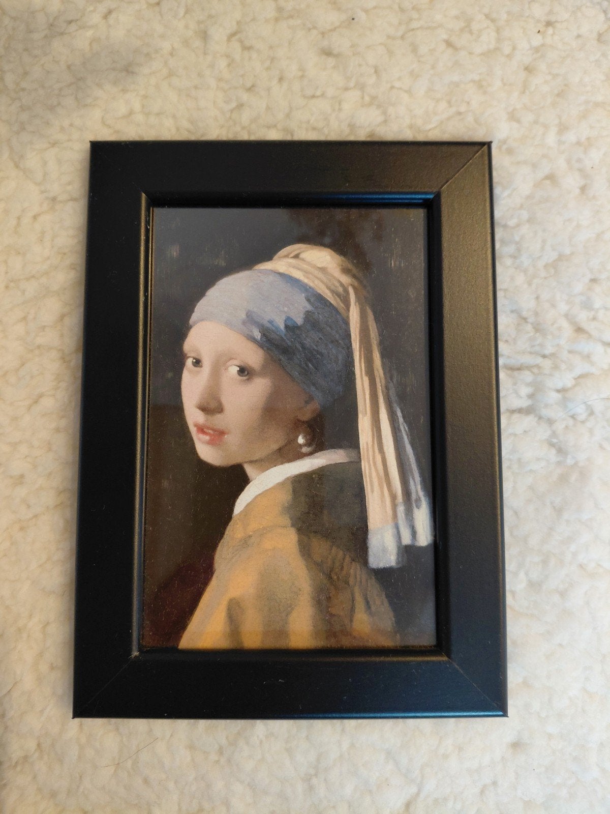 Lijstje Meisje met de Parel 13x18 cm, Antiek en Kunst, Kunst | Schilderijen | Klassiek, Ophalen of Verzenden