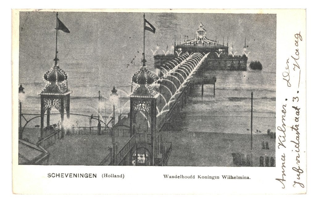 940026	Scheveningen	Wandelhoofd	1902	zegel in codetaal, Verzamelen, Ansichtkaarten | Nederland, Gelopen, Zuid-Holland, Voor 1920