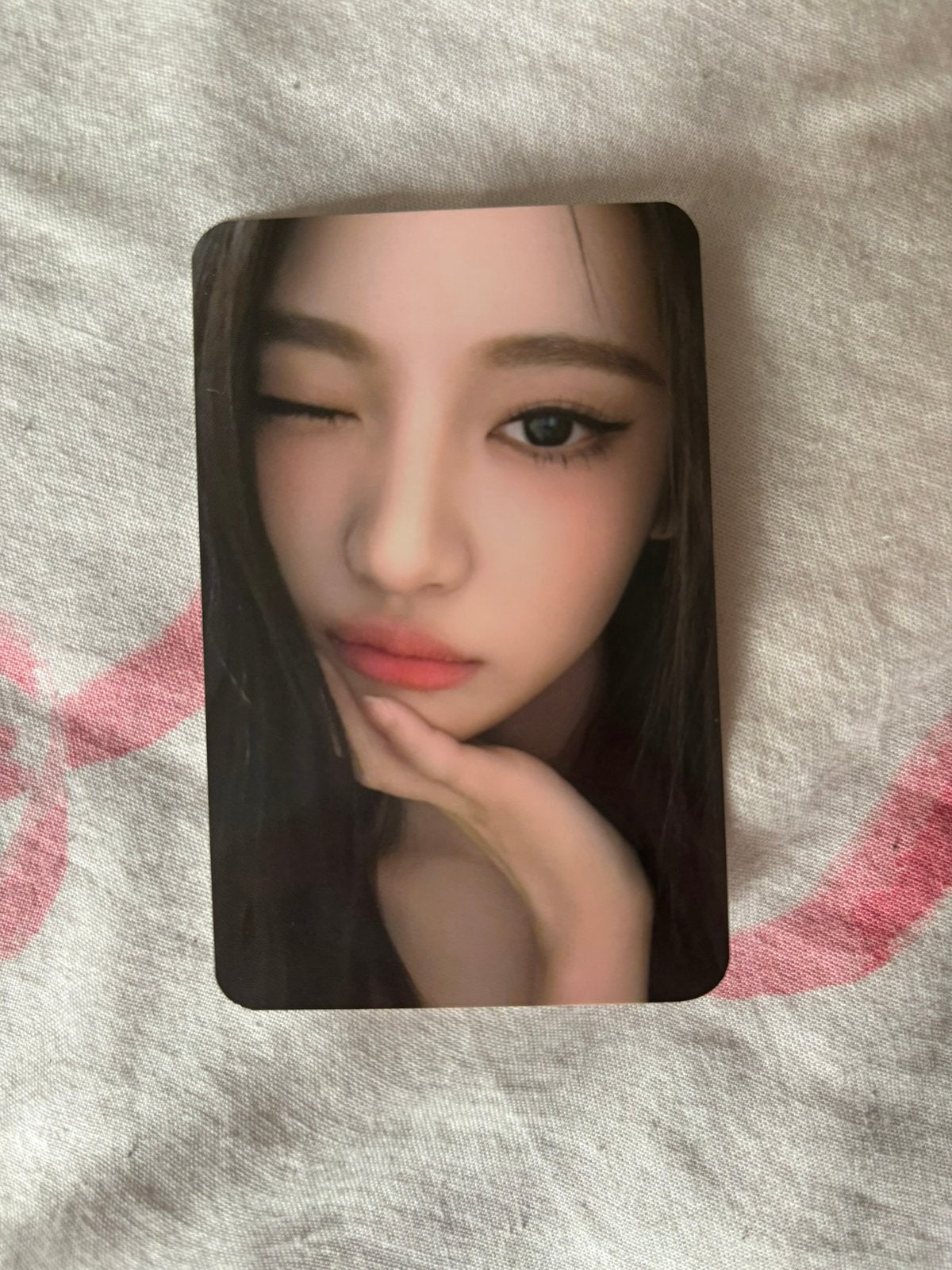 Aespa ningning pink hoodie merch encore tour photocard, Ophalen of Verzenden, Zo goed als nieuw, Foto of Kaart