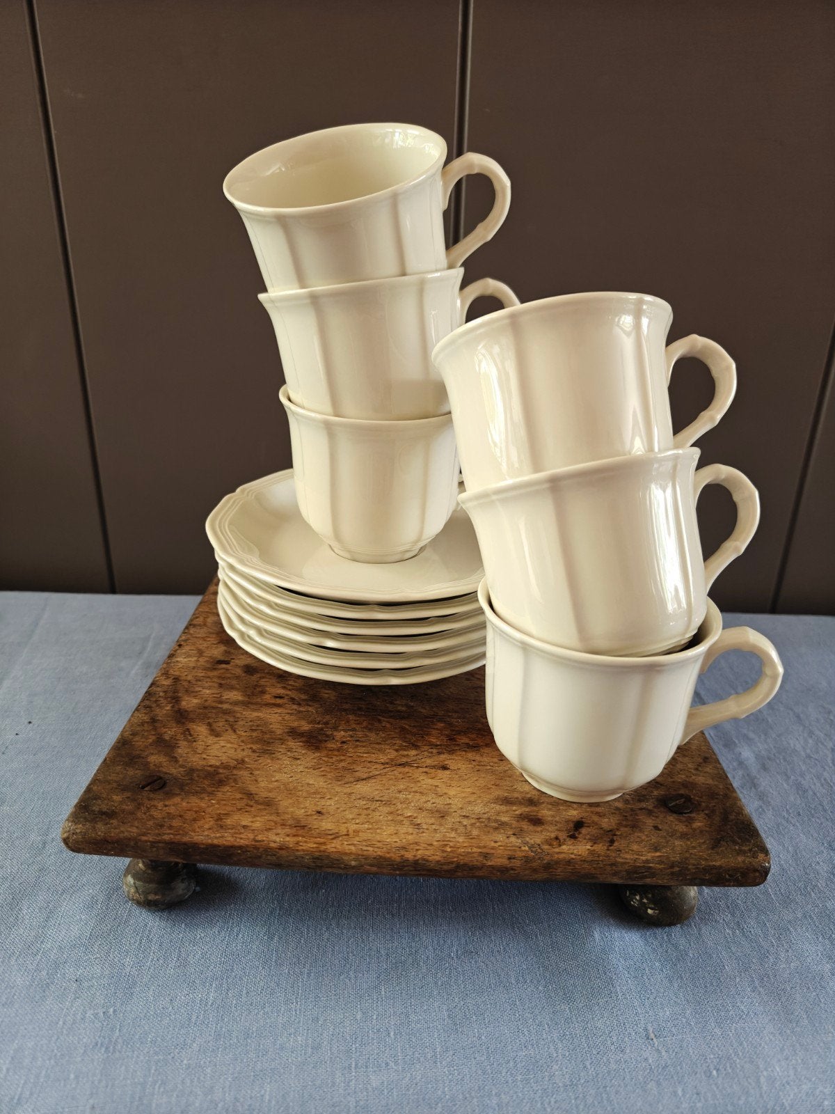 Villeroy en Boch manoir vitro porselein kop& schotel 6x, Ophalen of Verzenden, Zo goed als nieuw, Overige stijlen, Kop(pen) en/of Schotel(s)