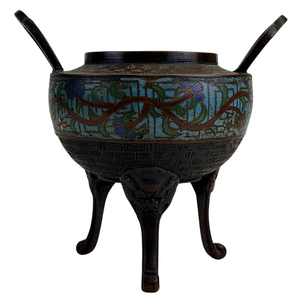 Chinese Qing wierookbrander – brons en cloisonné, Antiek en Kunst, China, Ophalen of Verzenden, Ritueel object, Brons