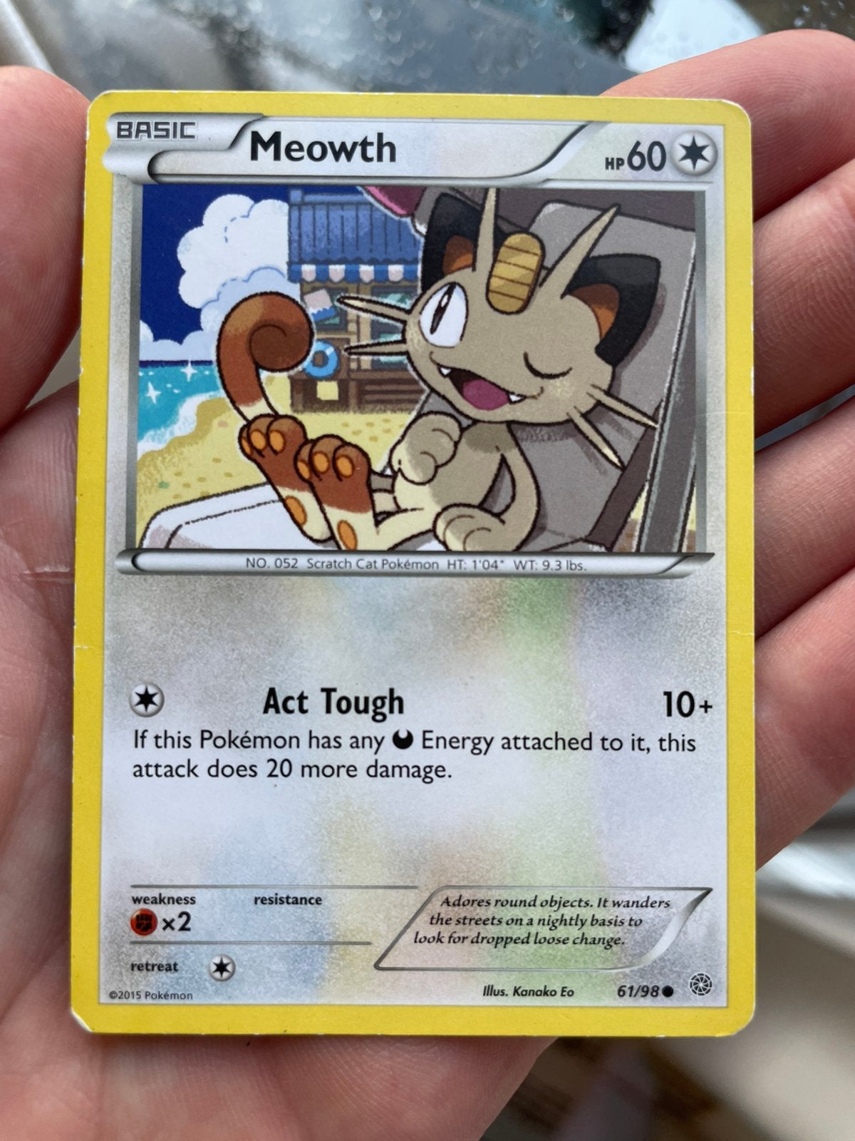 Meowth 61/98 XY Ancient Origins, Ophalen of Verzenden, Zo goed als nieuw