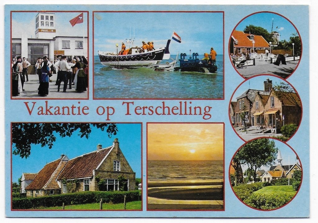 Terschelling gelopen ansichtkaart ( B2588, Ophalen of Verzenden, 1980 tot heden, Ongelopen, Waddeneilanden