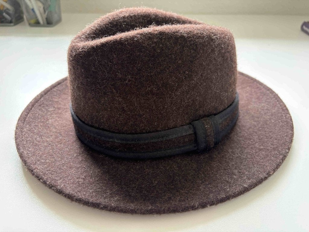 vilten hoed kleur bruin z.g.a.n., Ophalen of Verzenden, Zo goed als nieuw, One size fits all, Hoed