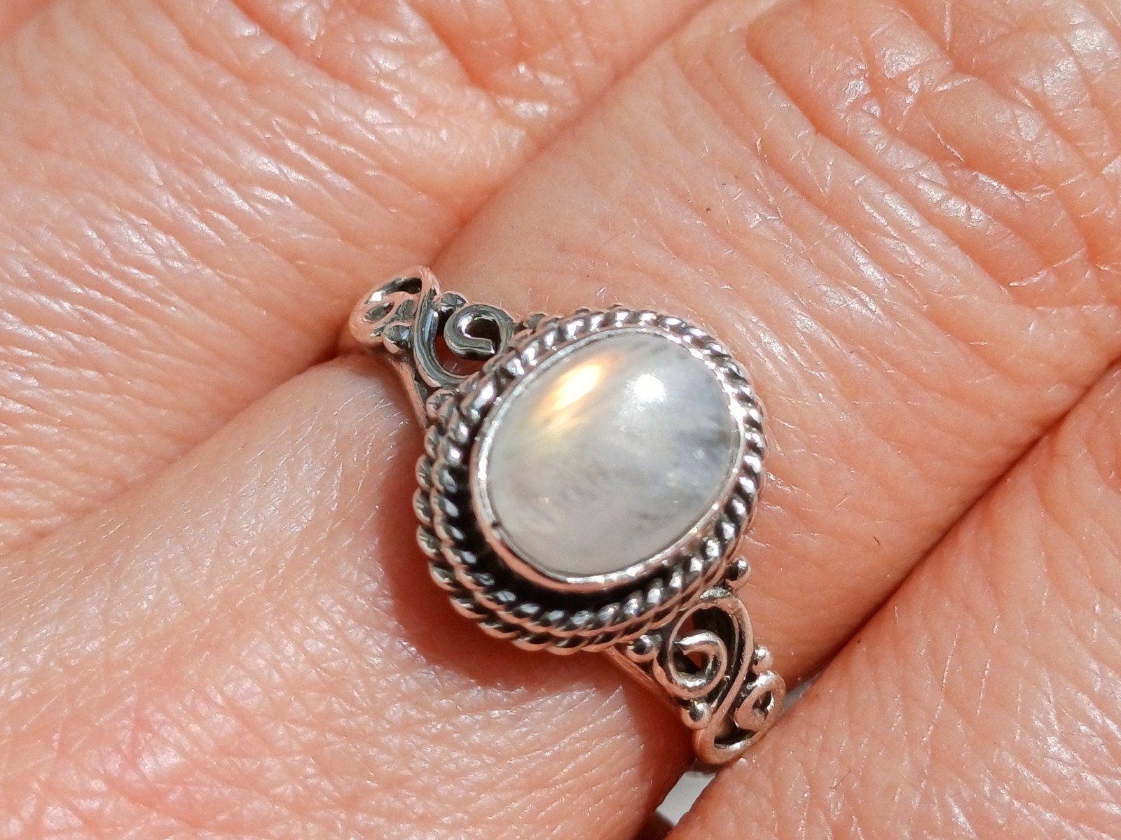 Vanoli 925 zilveren ring met maansteen maat 17,25, Daiva1973@hotmail.com, Vanoli, Nieuw, Ophalen of Verzenden