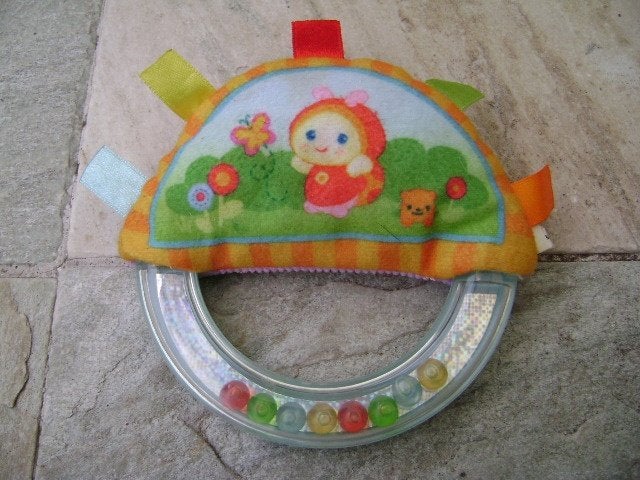 2 stuks babyspeelgoed met geluid, Ophalen of Verzenden, Zo goed als nieuw, Rammelaar, Met geluid