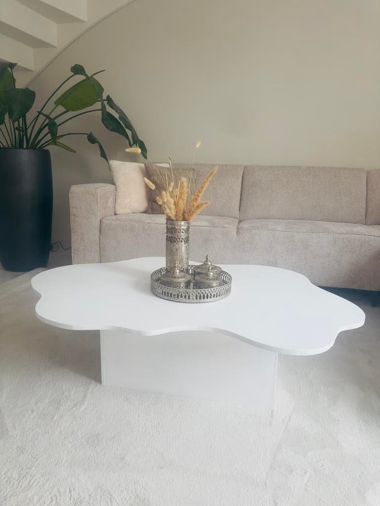 Japandi salon tafel, Huis en Inrichting, Tafels | Eettafels, Ophalen, Japandi, Gebruikt, 100 tot 150 cm