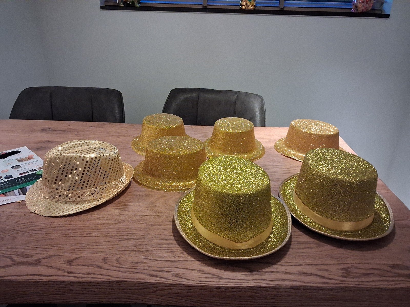 Gouden hoeden volwassen en kind, Ophalen, Nieuw, Jongen of Meisje