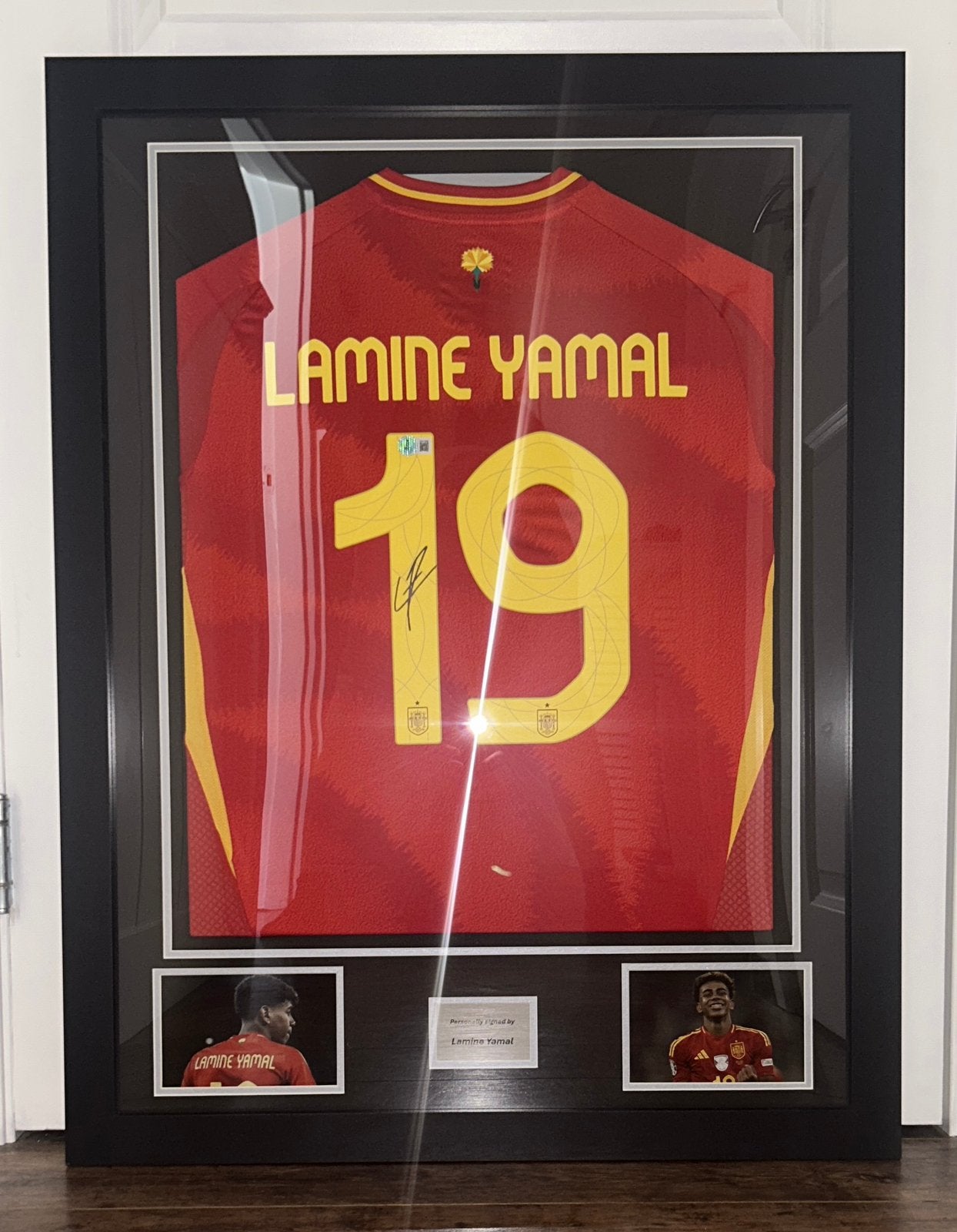 Gesigneer shirt Lamine Yamal Spanje Beckett, Ophalen of Verzenden, Zo goed als nieuw, Buitenlandse clubs, Shirt