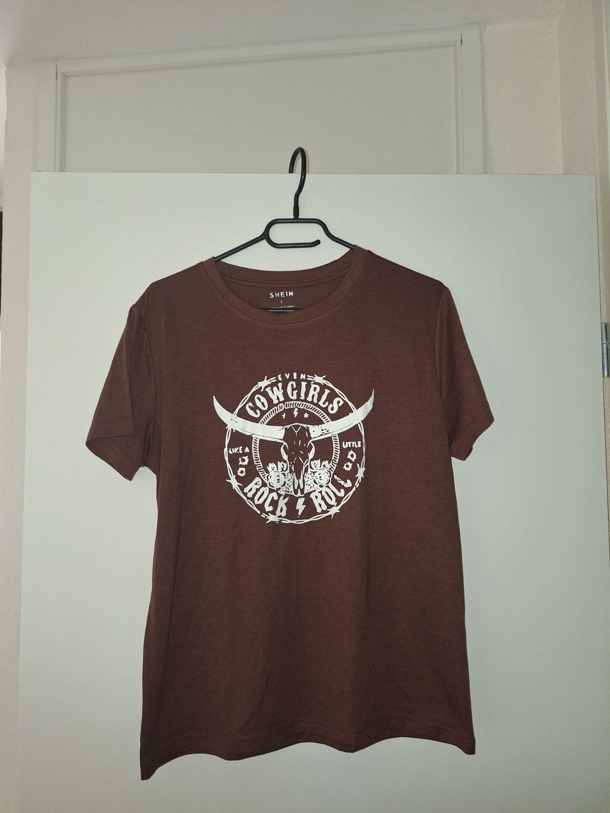Bruin shirt Shein maat L, Bruin, Maat 42/44 (L), Ophalen of Verzenden, Zo goed als nieuw