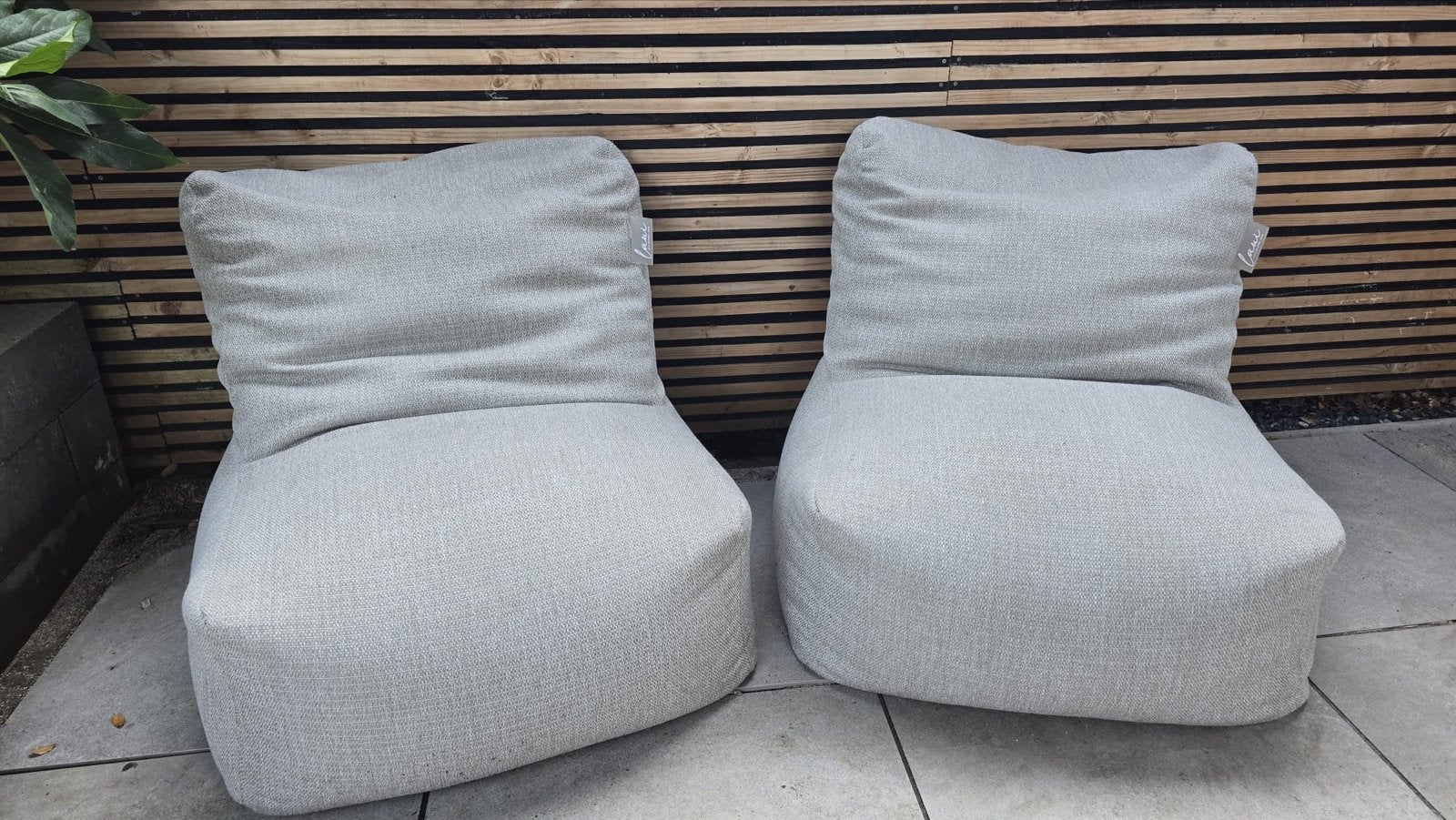 2x Laui Lounge Outdoor Zitzakken - Grijs, Ophalen, Gebruikt, Grijs, Zitzak