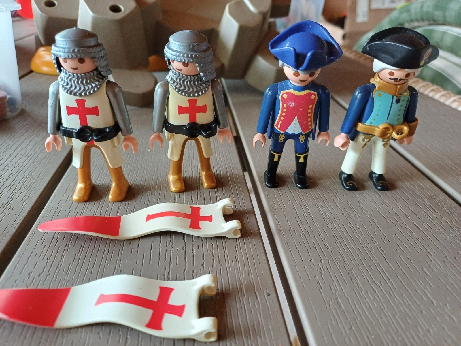 Playmobil Kruisridders 2x en Franse Soldaat 2x, Ophalen of Verzenden
