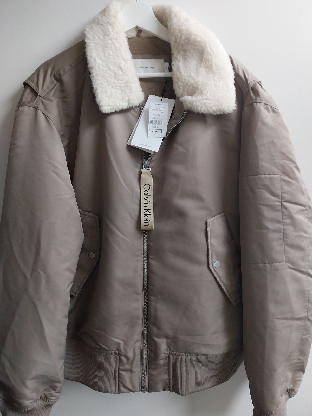 Nieuwe Calvin Klein Heren Jas Beige Maat XL, Ophalen, Calvin Klein, Beige, Maat 56/58 (XL)