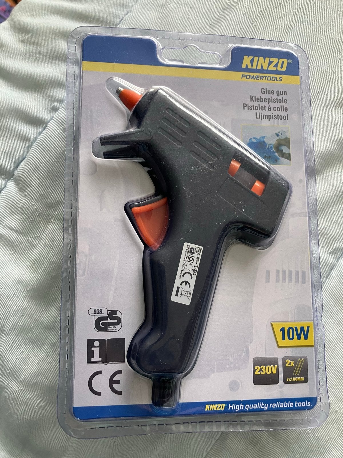 Kinzo Lijmpistool 10W - Nieuw in verpakking, Doe-het-zelf en Verbouw, Ophalen of Verzenden, Nieuw, Overige typen