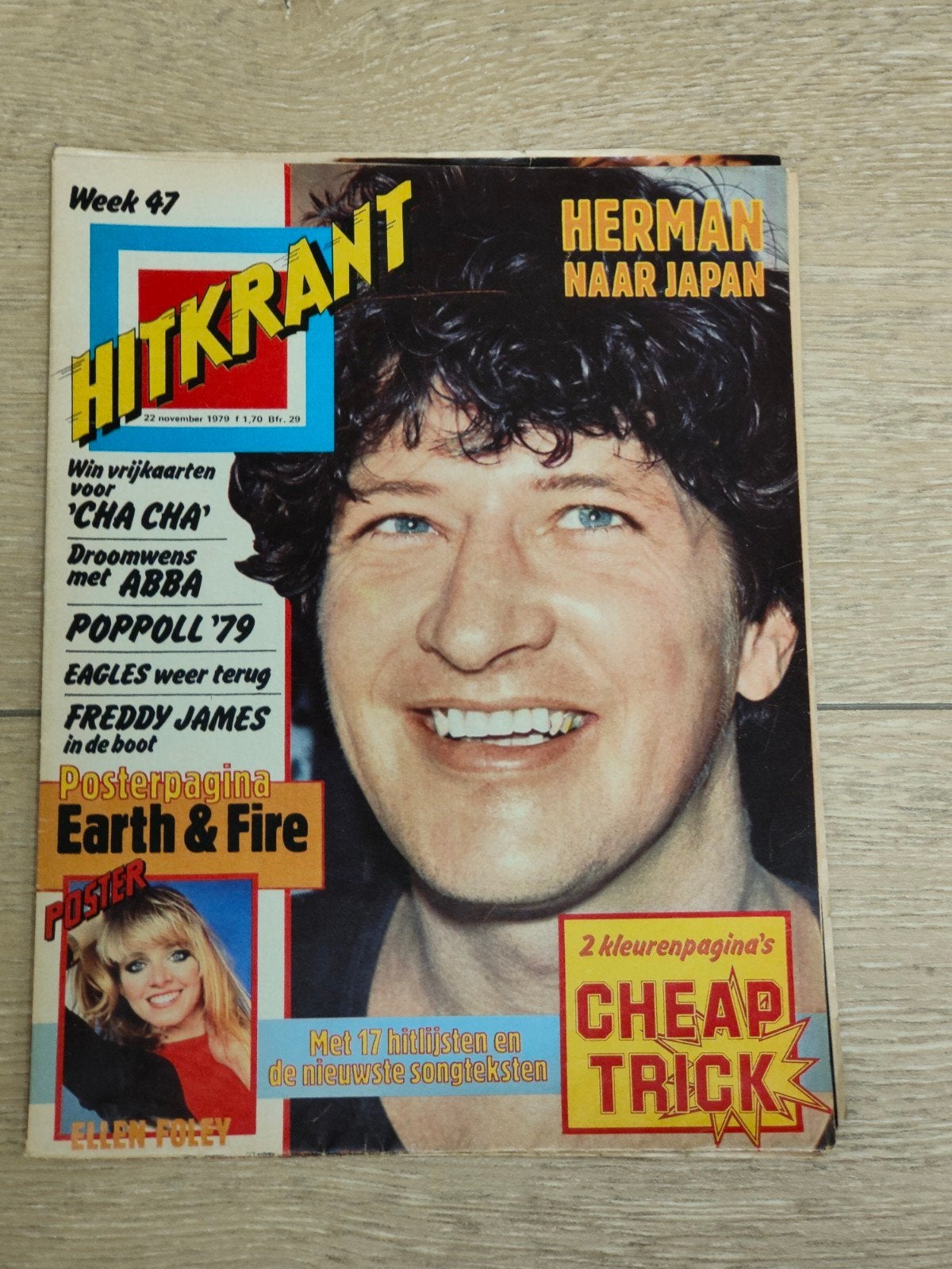 Hitkrant week 47 1979, Super Poster Ellen Foley, Ophalen of Verzenden, 1960 tot 1980, Nederland, Tijdschrift