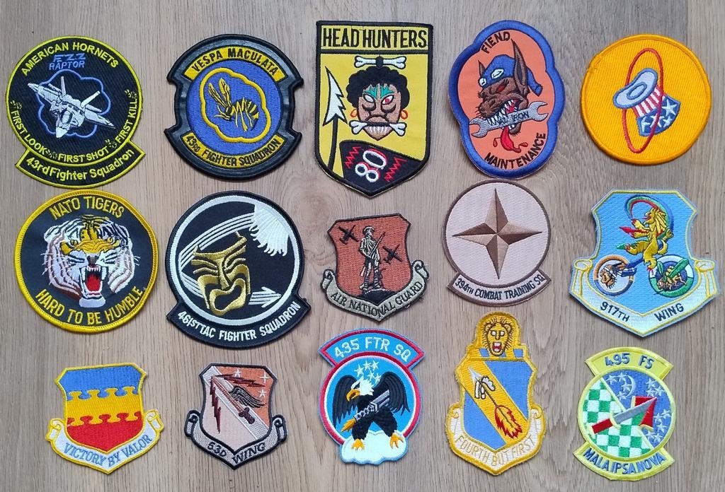 USAF fighter emblemen, Ophalen of Verzenden, Embleem, Speld of Insigne