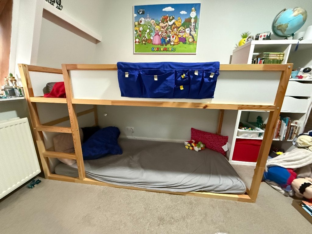 IKEA Bed, Ophalen, 85 tot 100 cm, Lattenbodem, Zo goed als nieuw