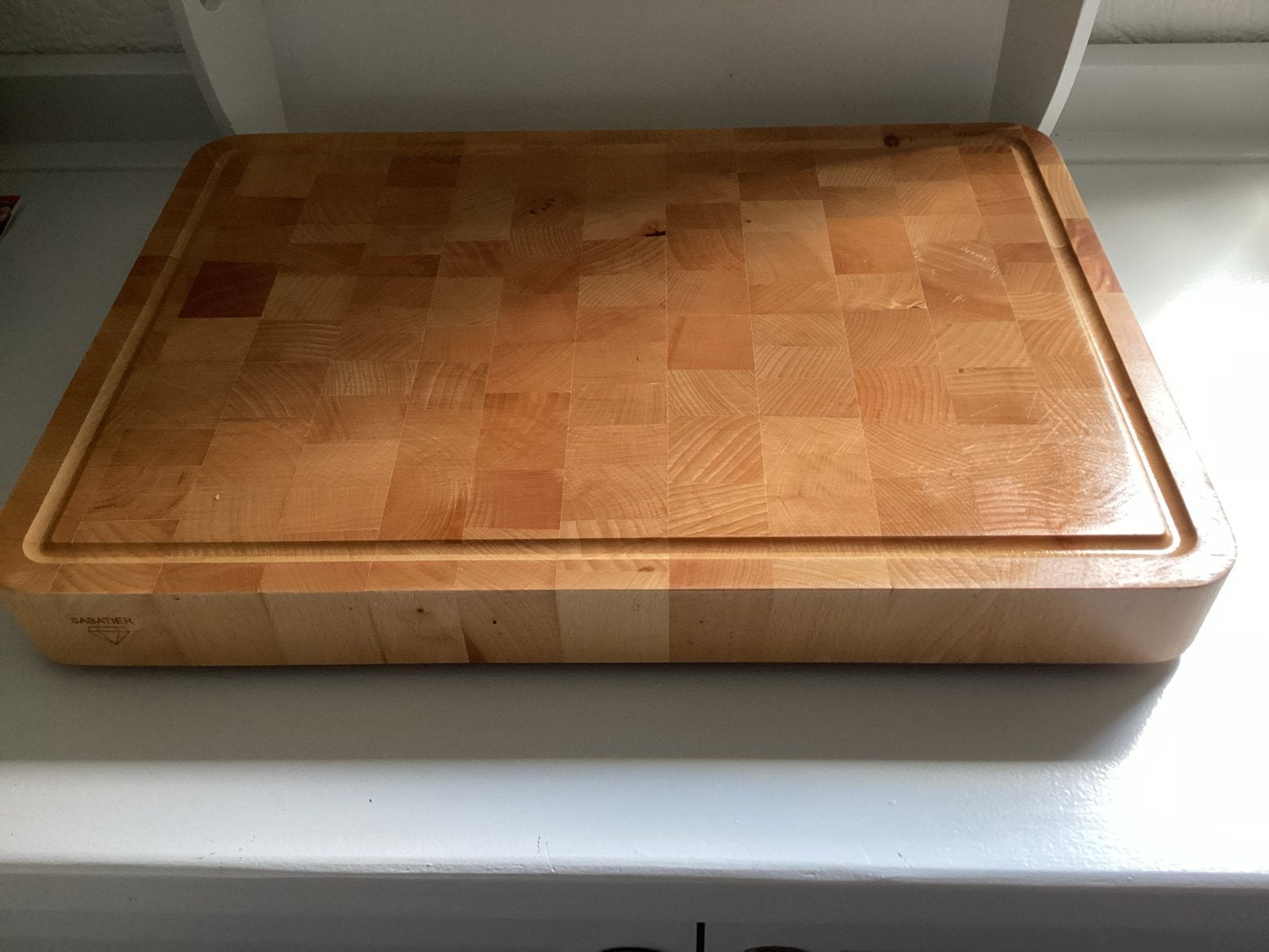 Massief houten snijplank - Diamant Sabatier, Hout, Ophalen of Verzenden, Zo goed als nieuw, Overige merken