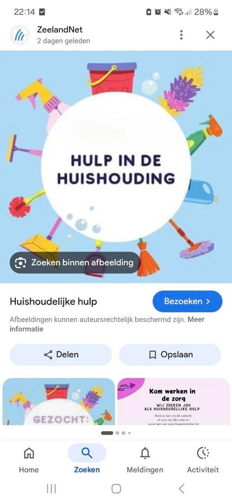 Opzoek naar een hulp in de huishouding, Vacatures, Vacatures | Schoonmaak en Facilitaire diensten, Vanaf 10 jaar, Overige vormen