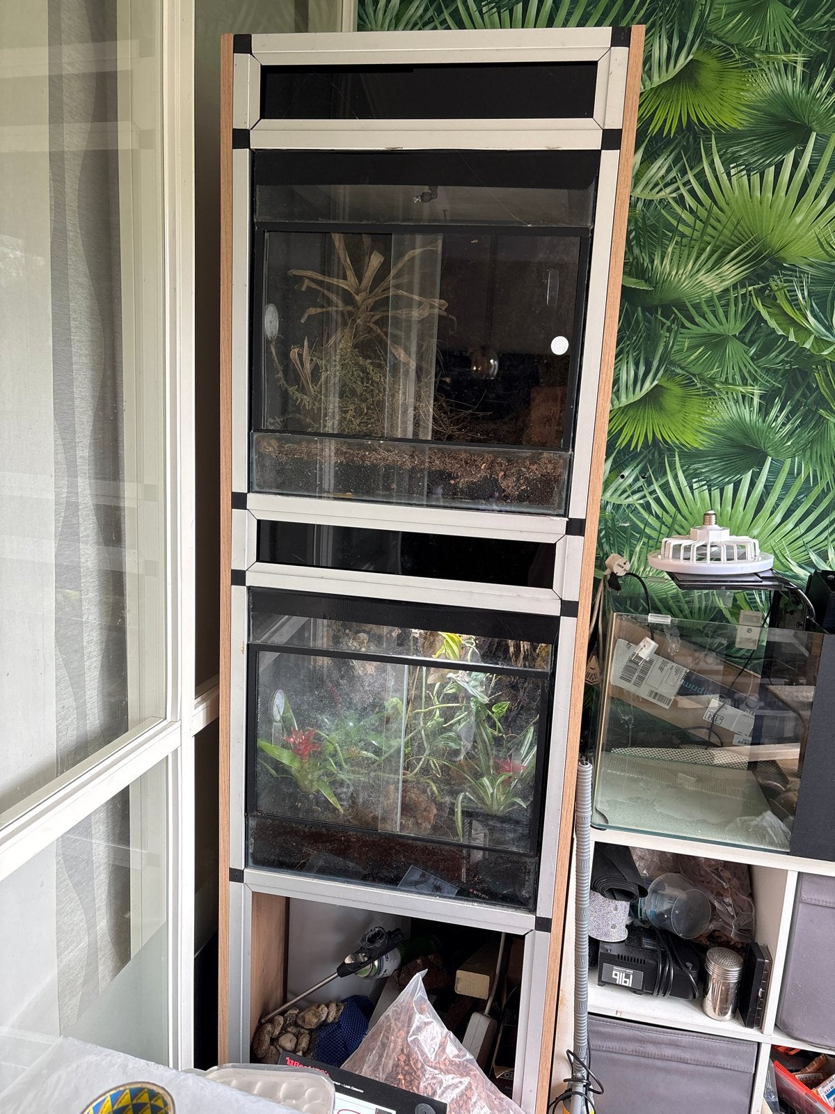 Dubbele terarium, Dieren en Toebehoren, Reptielen en Amfibieën | Toebehoren, Ophalen of Verzenden, Zo goed als nieuw