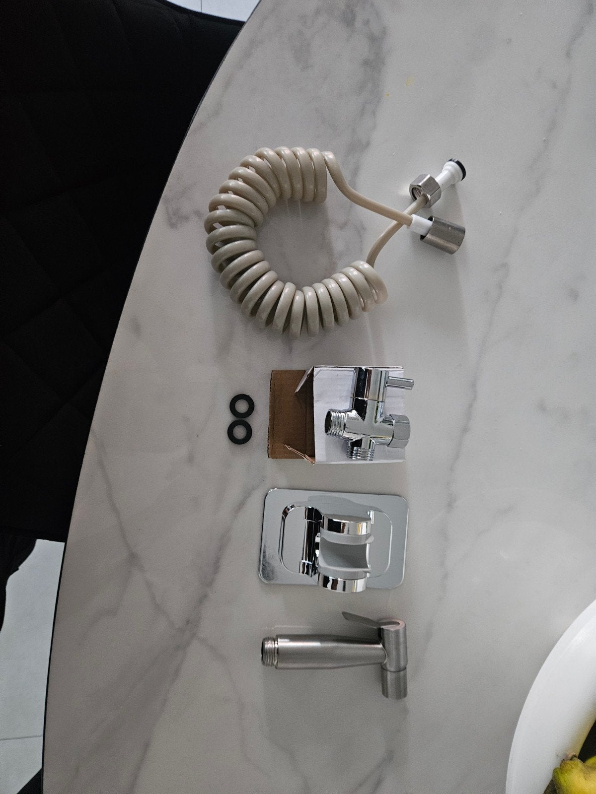 Nieuwe Bidet Doucheset met Spiraalslang en Houder, Ophalen of Verzenden, Nieuw, Chroom, Douche