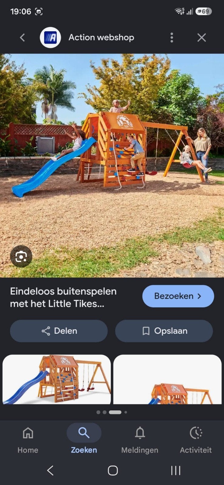 Little Tikes Speeltoestel met Glijbaan en Schommels - Nieuw!, Ophalen, Nieuw, Schommel