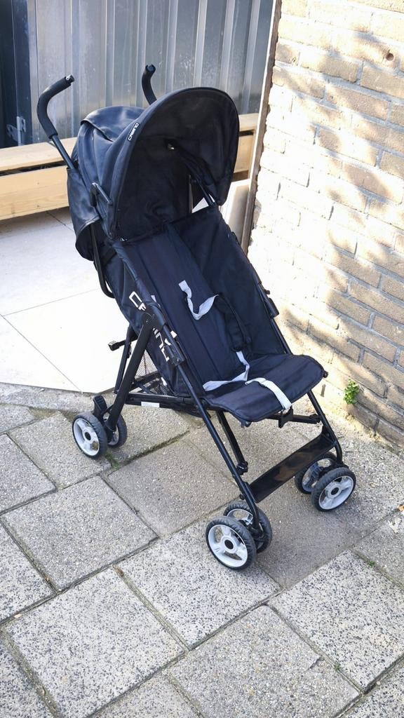 Compacte zwarte buggy met zonnekap, Ophalen of Verzenden, Gebruikt, Overige merken, Zonnekap
