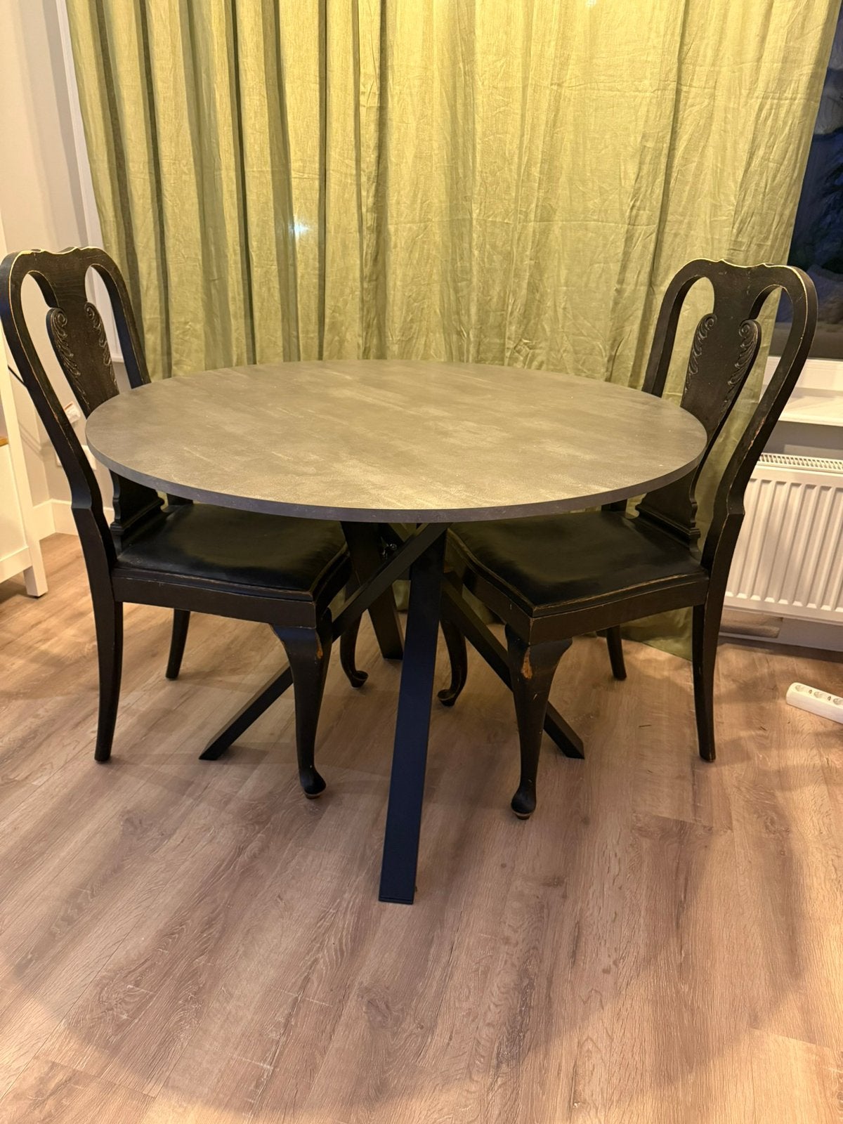 Black dining chairs, Huis en Inrichting, Ophalen, Gebruikt, Zwart