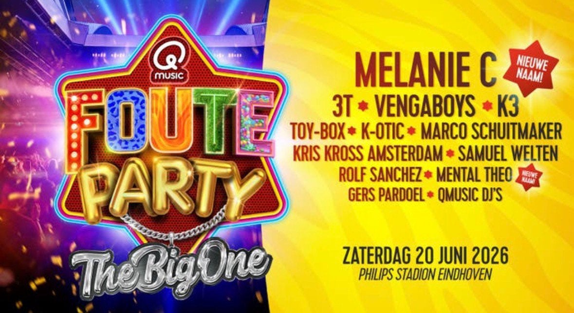 4 tickets Qmusic Foute Party - The Big One, Tickets en Kaartjes, Evenementen en Festivals, Drie personen of meer