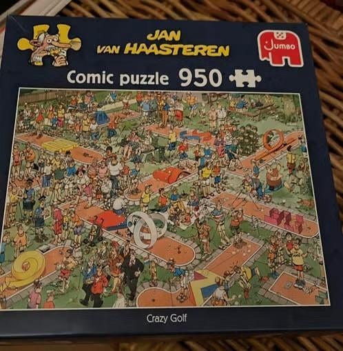 Jan van Haasteren  crazy golf 950 stukjes puzzel, Ophalen of Verzenden, 500 t/m 1500 stukjes, Zo goed als nieuw