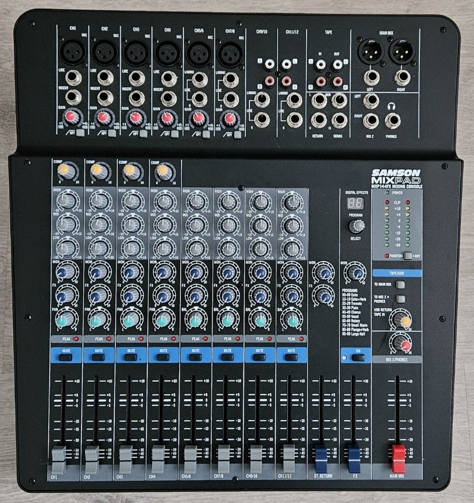 Samson MXP144FX USB MixPad mixer Mengpaneel, Muziek en Instrumenten, Mengpanelen, Zo goed als nieuw, 10 tot 20 kanalen, Microfooningang