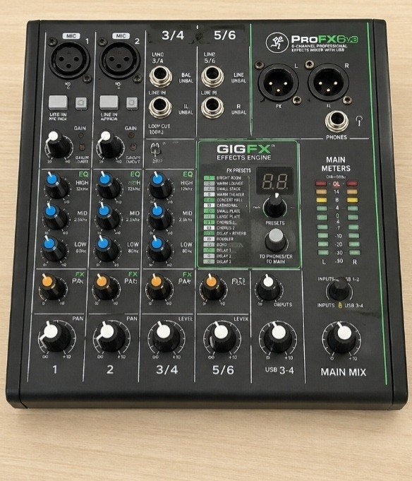 Mackie ProFX6v3 - 6-kanaals professionele mixer met USB, Muziek en Instrumenten, Mengpanelen, Ophalen of Verzenden