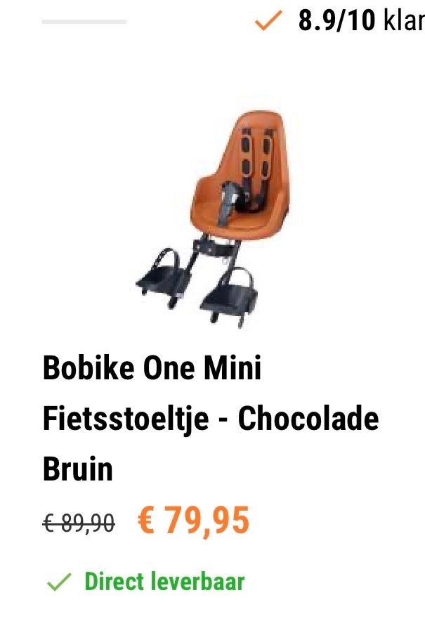 Bobike One Mini fietsstoeltje + Lovens bakfiets adapter, Fietsen en Brommers, Ophalen, Gebruikt, Voorzitje
