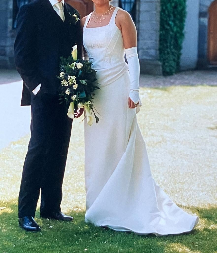 Elegante Pronovias trouwjurk, maat 38, Ophalen, Trouwjurk, Wit, Pronovias