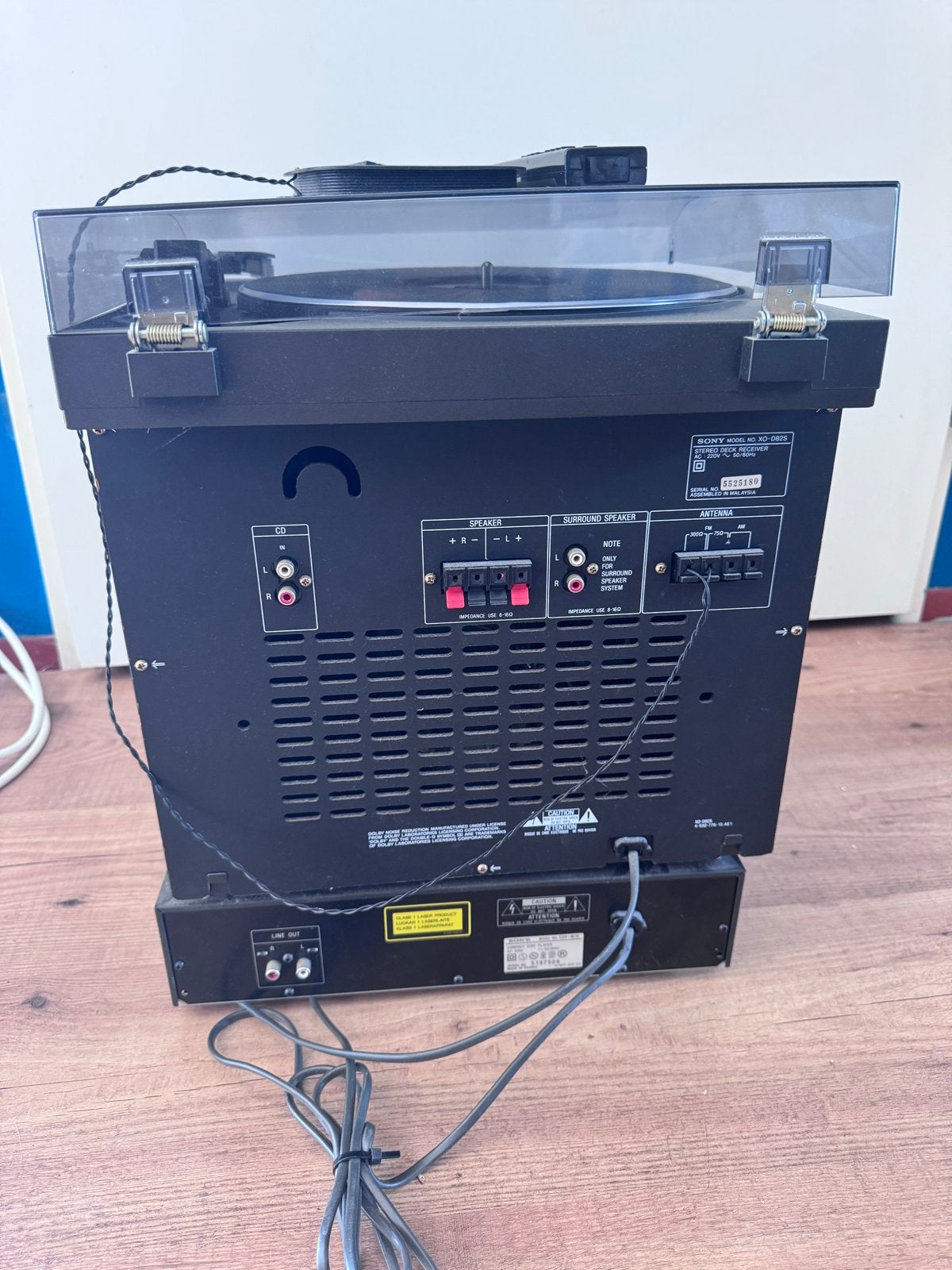 Sony XO-D82S Stereo Installatie met Platenspeler en CD-spele, Ophalen, Gebruikt, Cassettedeck, Losse componenten