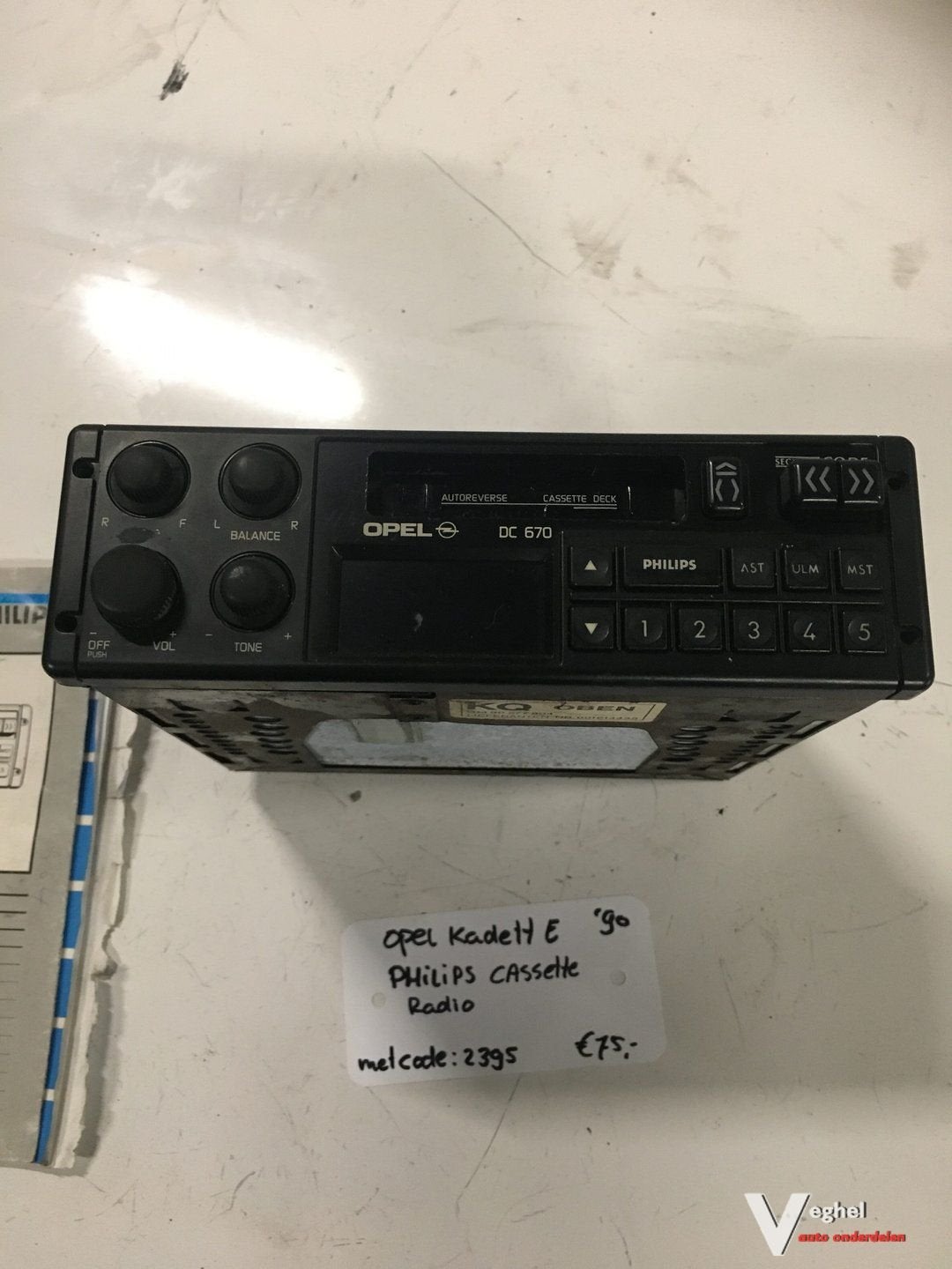 Originele Opel Cassette AutoRadio  Jaren '80, Auto diversen, Ophalen of Verzenden, -, -, -