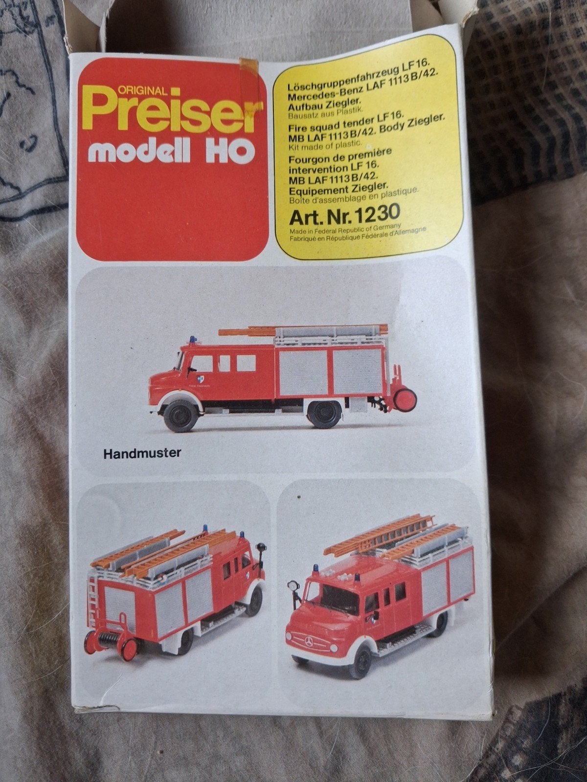 Preiser Modell HO Brandweerwagen LF16 Mercedes-Benz, Overige merken, 1:50 of kleiner, Nieuw, Ophalen of Verzenden