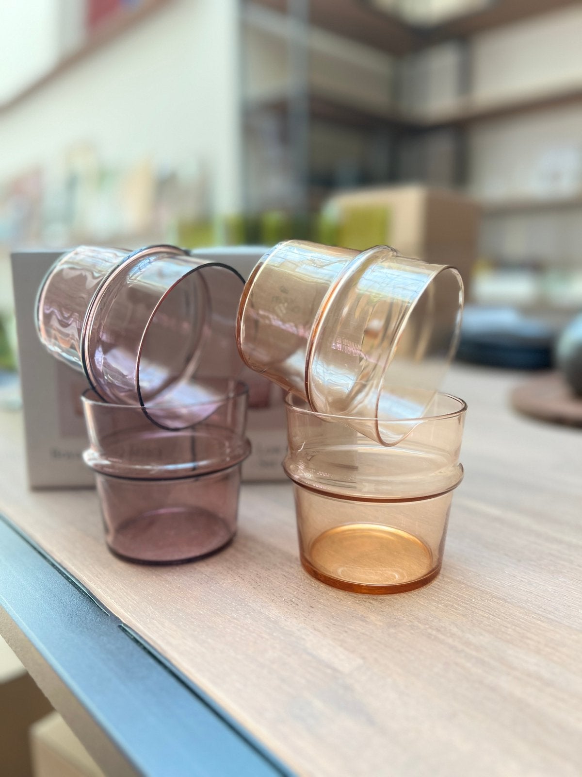 Ferm Living Boya Low Glasses – Set van 2, Ophalen of Verzenden, Nieuw, Rood, Overige typen