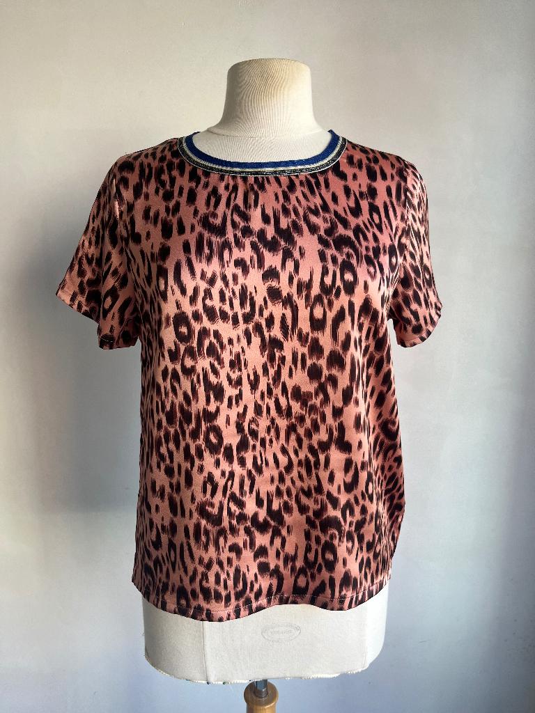 lolly's laundry t-shirt maat XS panter roze, Verzenden, Zo goed als nieuw, Roze, Lollys laundry