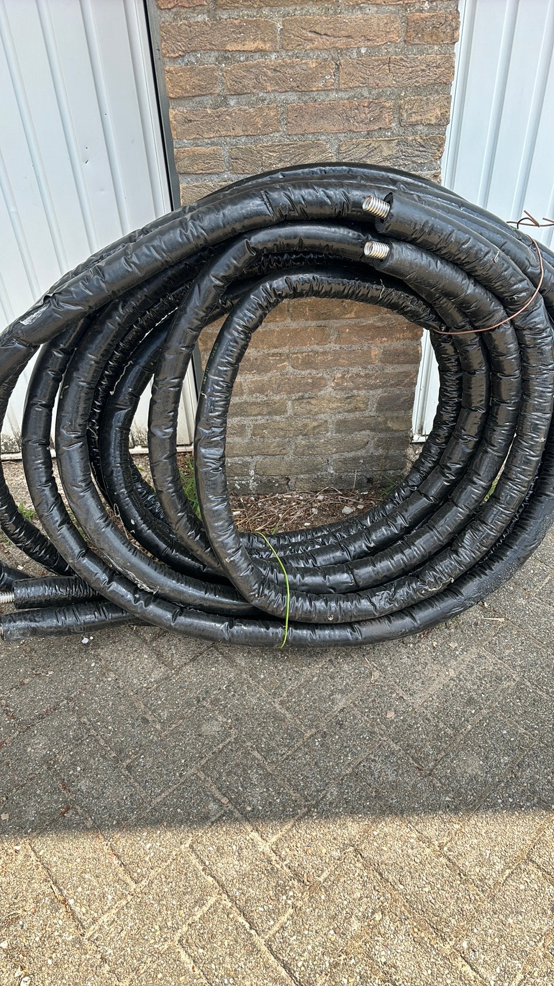 Rvs flexslang geïsoleerd 15m, Ophalen, 6 meter of meer, Overige typen, Zo goed als nieuw