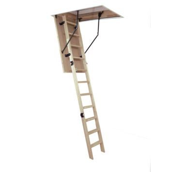 Trap (Vlizo/houten) na vliering plaatsen, Doe-het-zelf en Verbouw, Ladders en Trappen, Ophalen, Trap, Nieuw, Opvouwbaar of Inschuifbaar