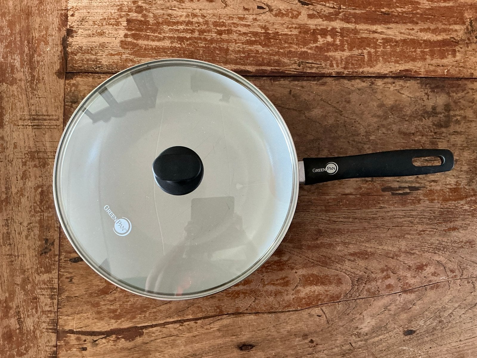 GreenPan koekenpan met deksel - 28 cm, Huis en Inrichting, Keuken | Potten en Pannen, Gebruikt, Inductieplaat, Aluminium, Ophalen of Verzenden