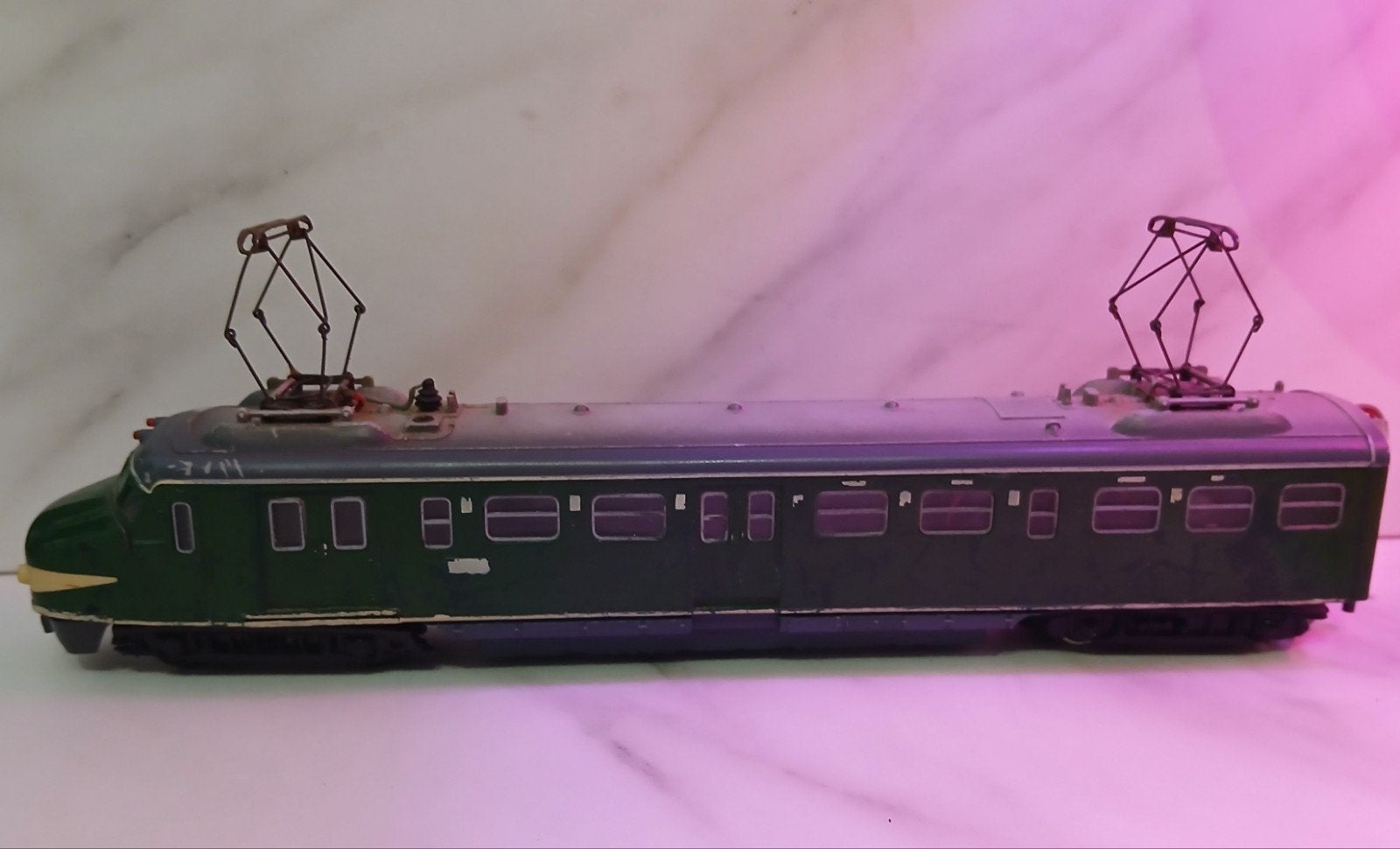 Vintage Trix Express Hondenkop Groen (jaren '60) HO 1/87, Overige merken, Gelijkstroom, Ophalen of Verzenden, Gebruikt