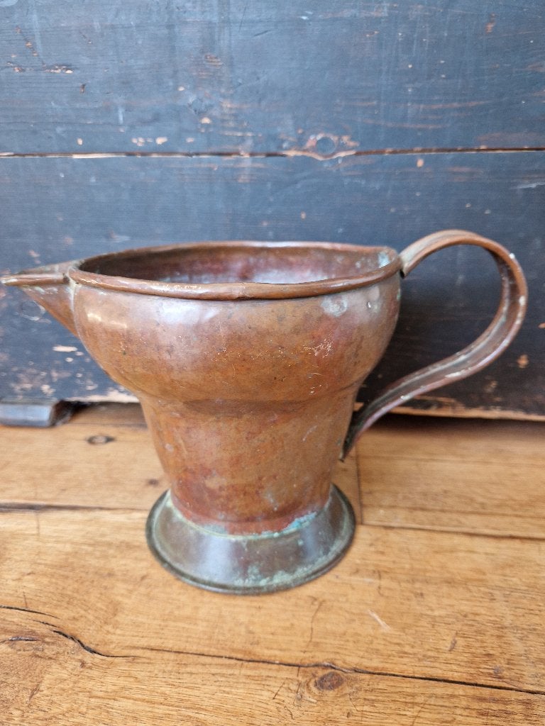 Oud koperen/ messing schenkkan., Ophalen of Verzenden