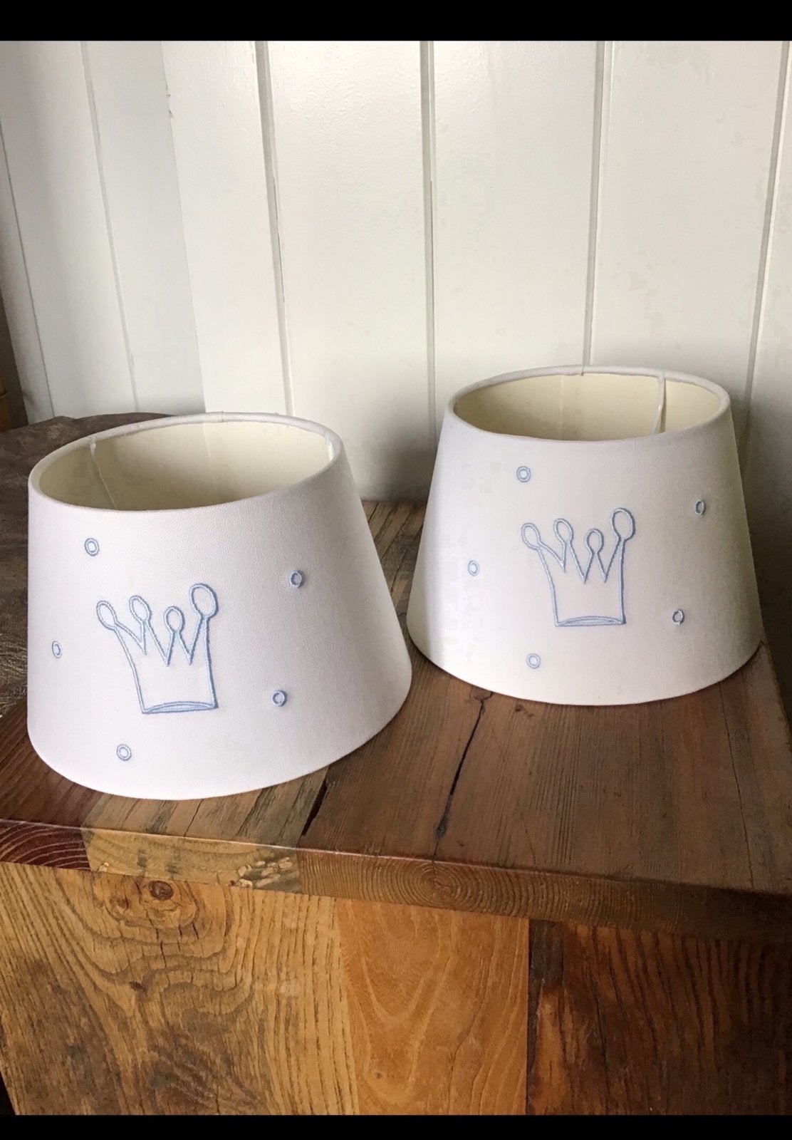 Lampenkap kinderkamer geboorte nachtlampje blauw baby evt 2., Ophalen of Verzenden, Zo goed als nieuw, Blauw