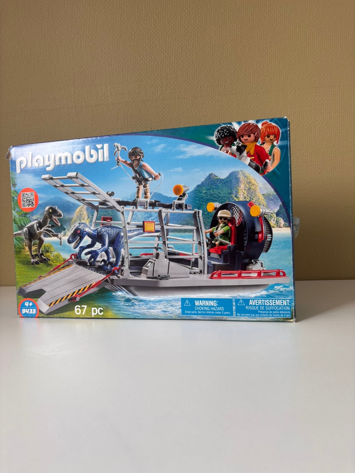 Playmobil dino met boot 9433, Ophalen of Verzenden, Gebruikt