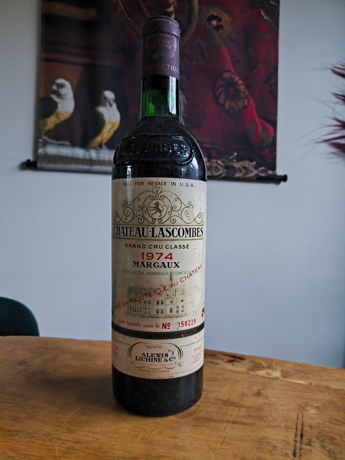 Château Lascombes 1974 Margaux Grand Cru Classé, Verzamelen, Ophalen, Frankrijk, Zo goed als nieuw, Rode wijn
