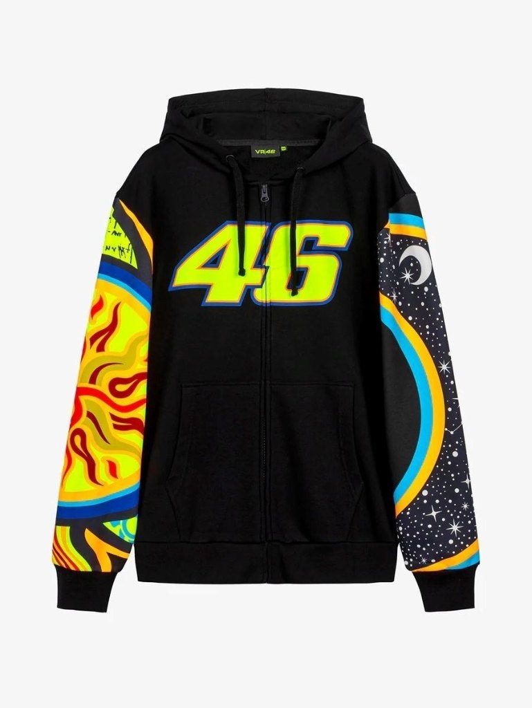 Valentino Rossi 2026 heritage sun moon hoodie, Geel, Nieuw, Overige maten, Ophalen of Verzenden