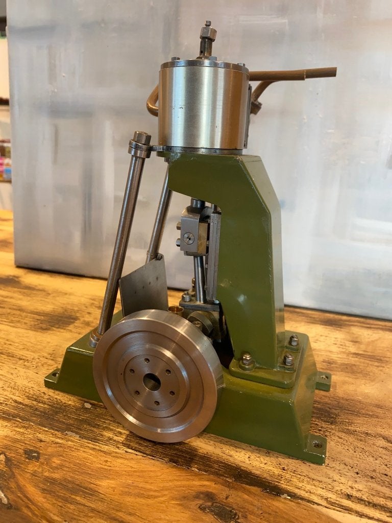 Stoommachine, 1-cilinder motordeel met vliegwiel,, Ophalen of Verzenden, Gebruikt